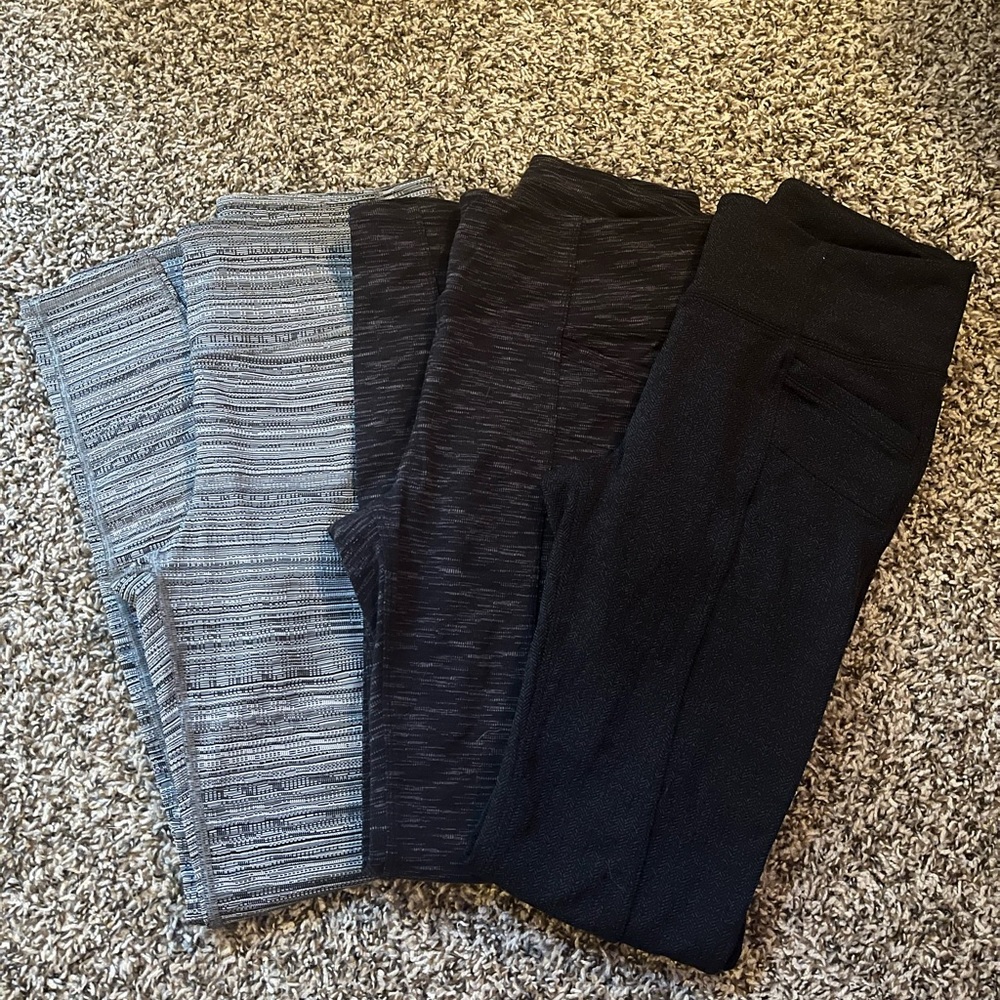 3 pairs of Athleta leggings, size M